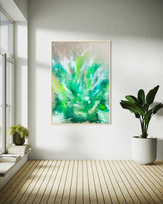 Kurs Schüttkurs abstrakt auf Raw Canvas