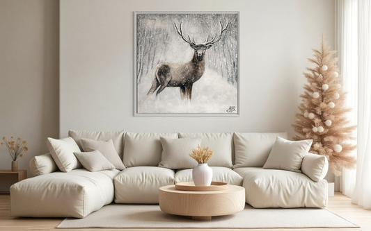 Hirsch Im Schnee