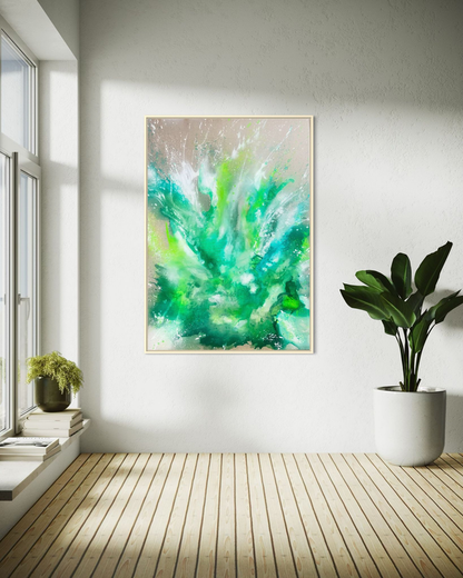 Kurs Schüttkurs abstrakt auf Raw Canvas