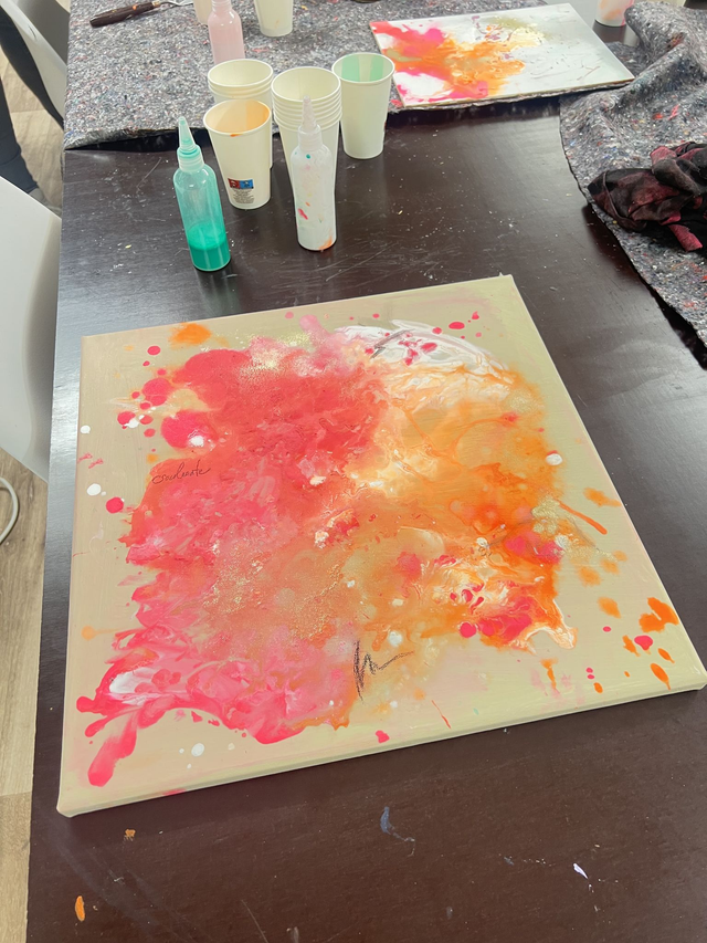 Kurs Minikurs abstrakt, inkl. Rahmen ,